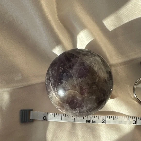 Chevron Amethyst 💜 Sphere - Picture 6 of 6